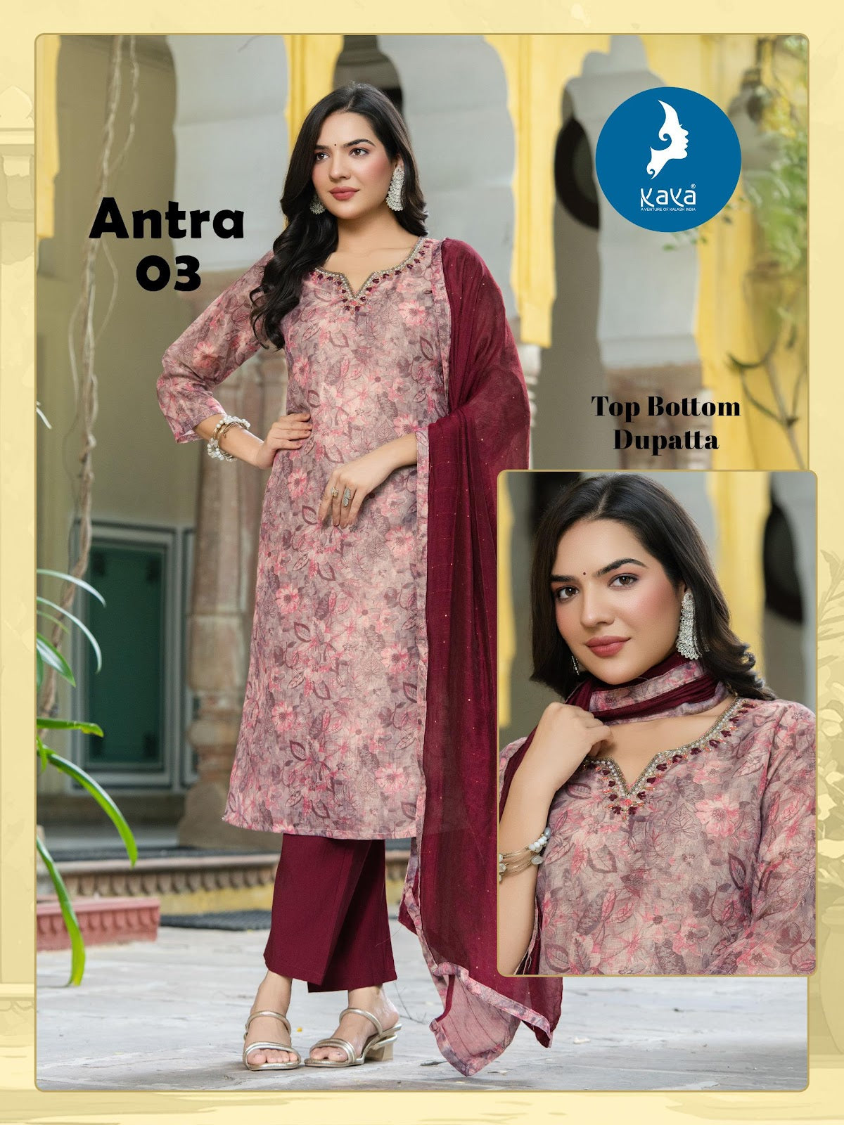 Antra Kaya Readymade Pant Style Suits Exporter India