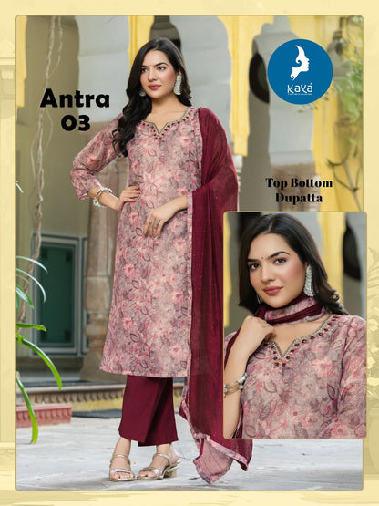 Antra Kaya Readymade Pant Style Suits Exporter India