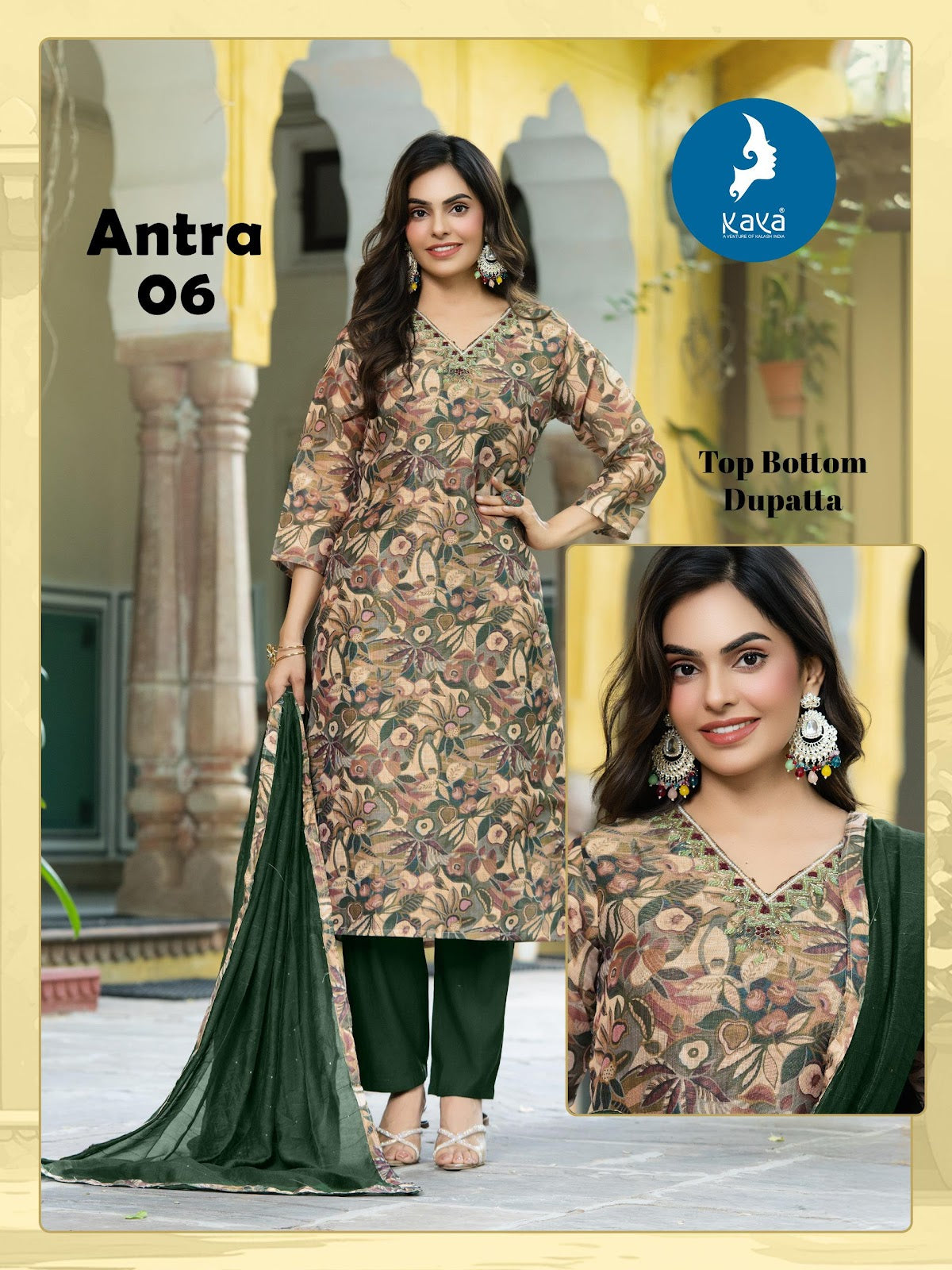 Antra Kaya Readymade Pant Style Suits Exporter India