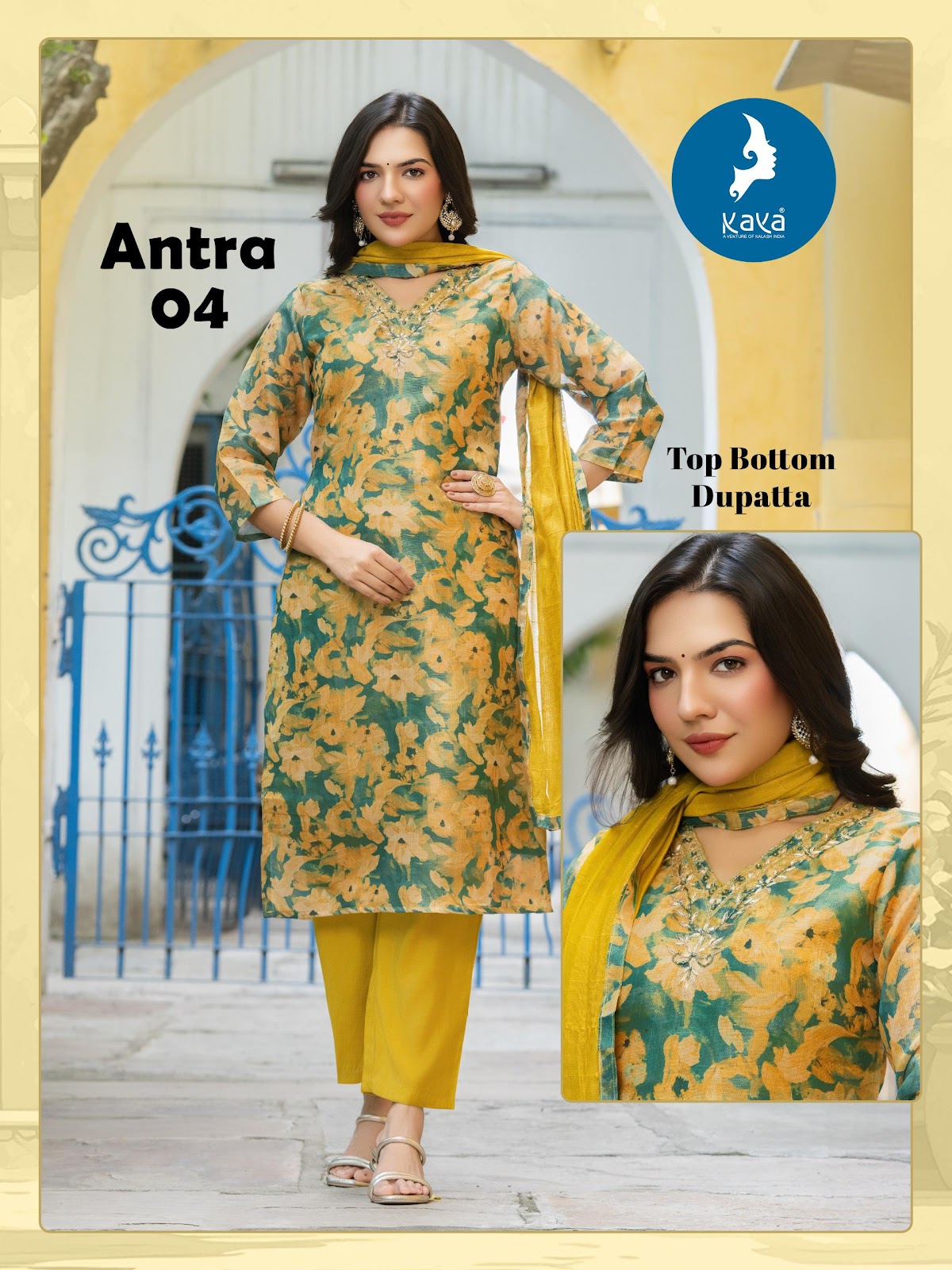 Antra Kaya Readymade Pant Style Suits Exporter India