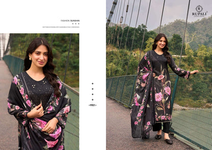 Antra Rupali Muslin Silk Pant Style Suits Wholesaler Gujarat