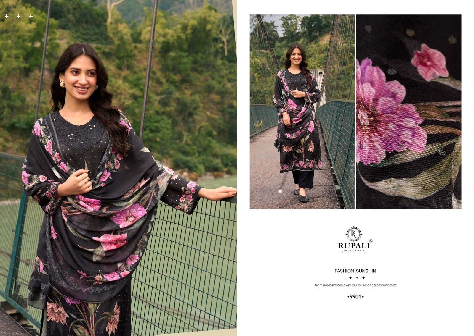 Antra Rupali Muslin Silk Pant Style Suits Wholesaler Gujarat