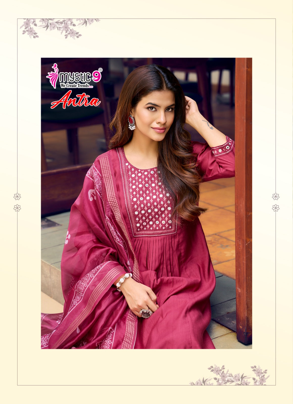 Antra Vol 1 Mystic 9 Vertican Readymade Pant Style Suits Manufacturer India