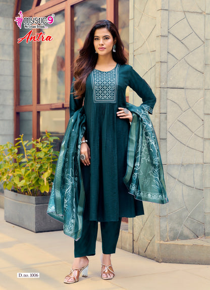 Antra Vol 1 Mystic 9 Vertican Readymade Pant Style Suits Manufacturer India