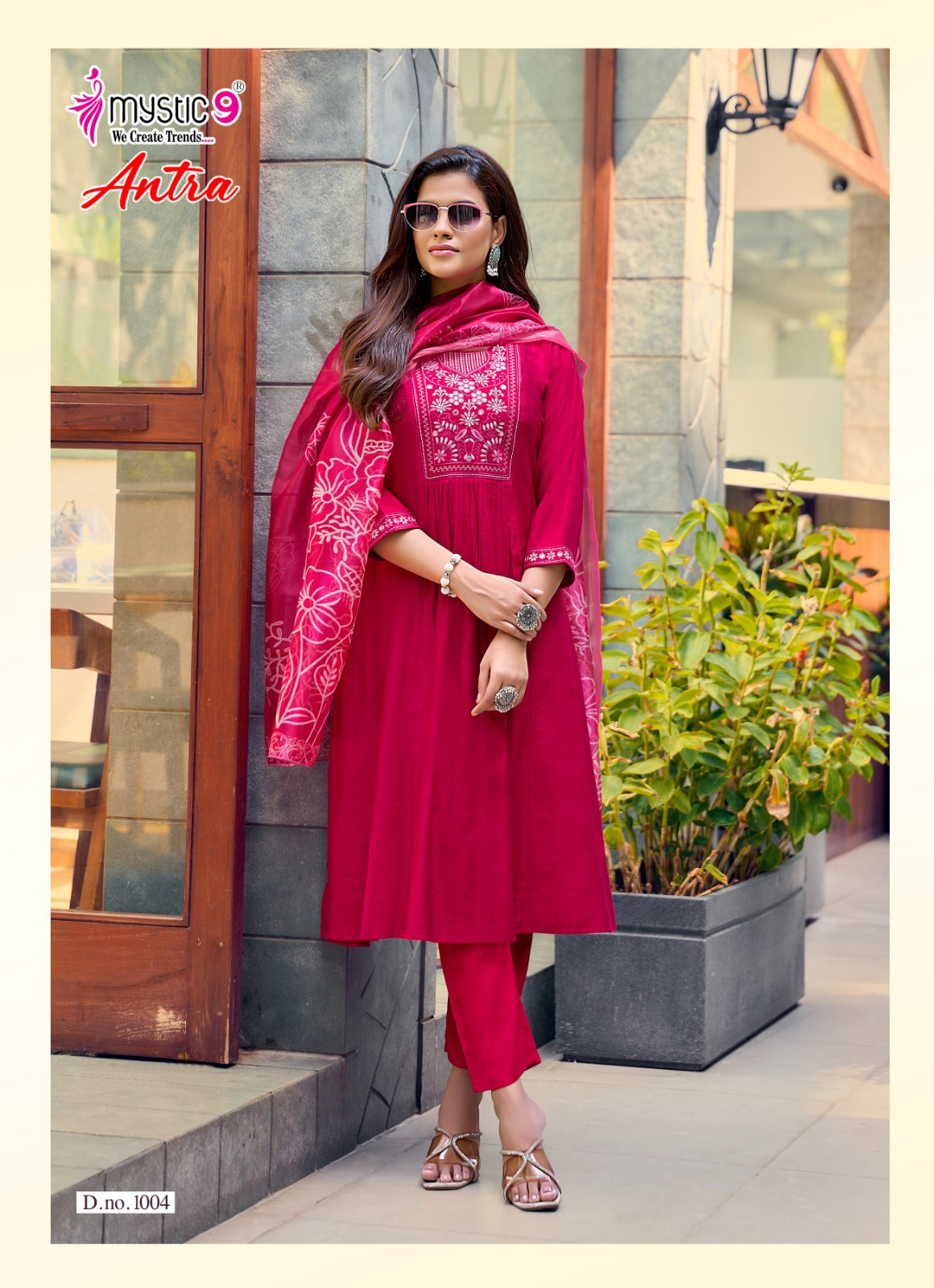 Antra Vol 1 Mystic 9 Vertican Readymade Pant Style Suits Manufacturer India