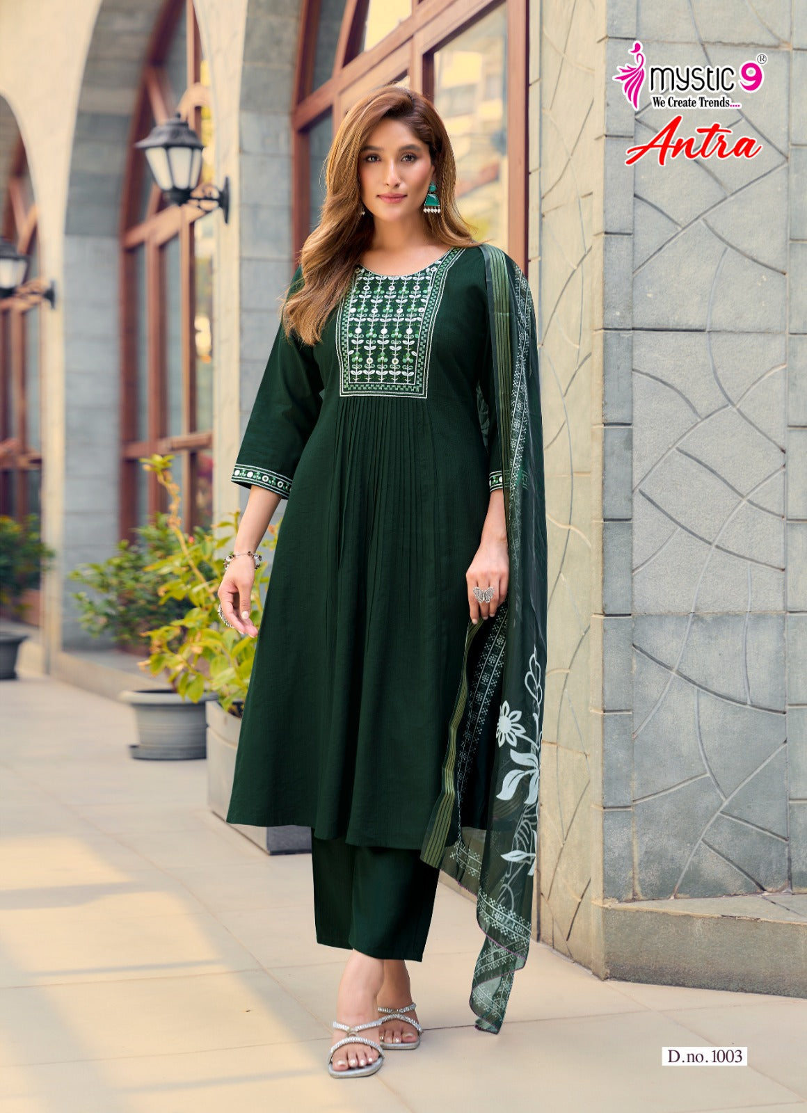 Antra Vol 1 Mystic 9 Vertican Readymade Pant Style Suits Manufacturer India