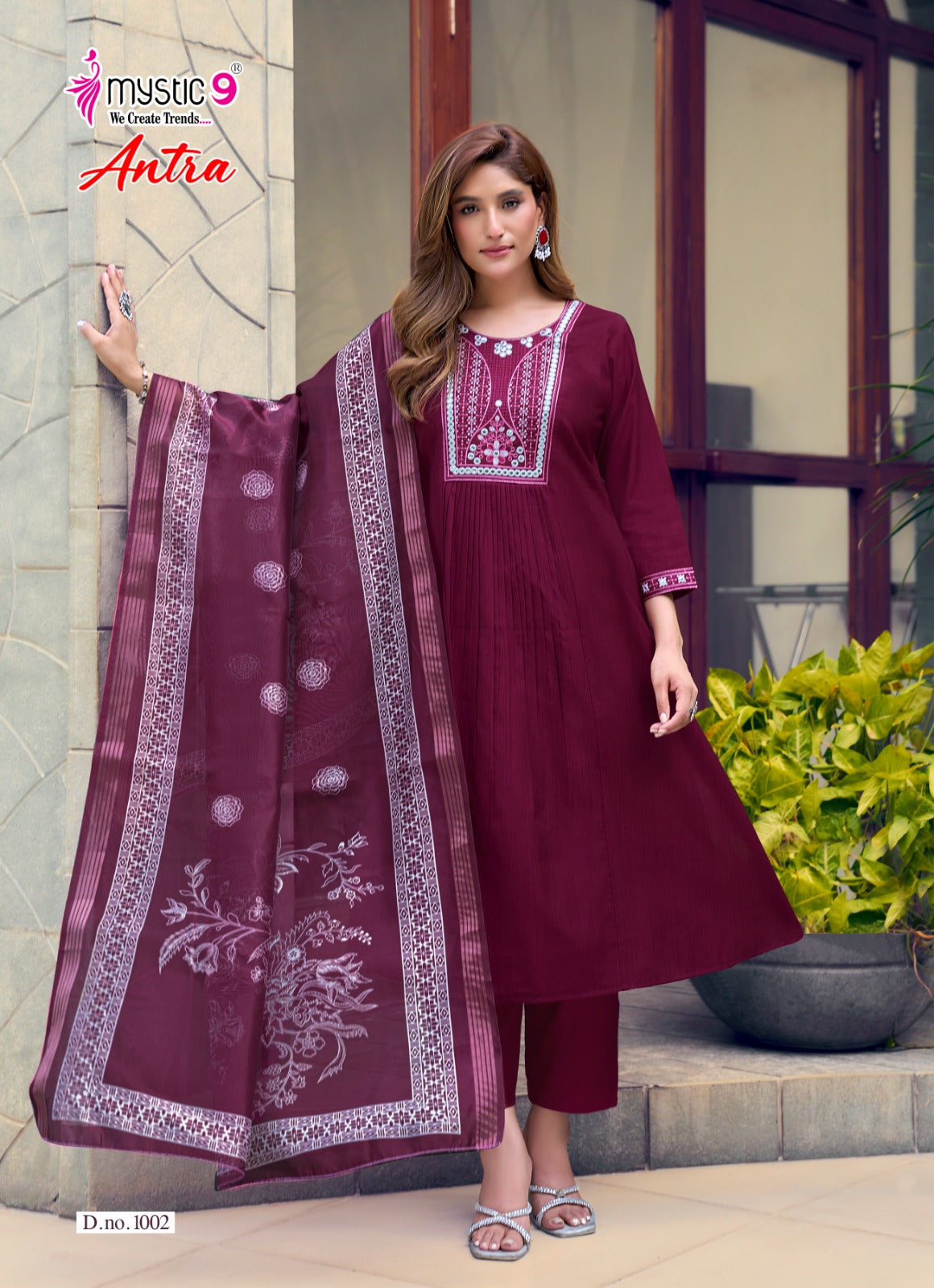 Antra Vol 1 Mystic 9 Vertican Readymade Pant Style Suits Manufacturer India