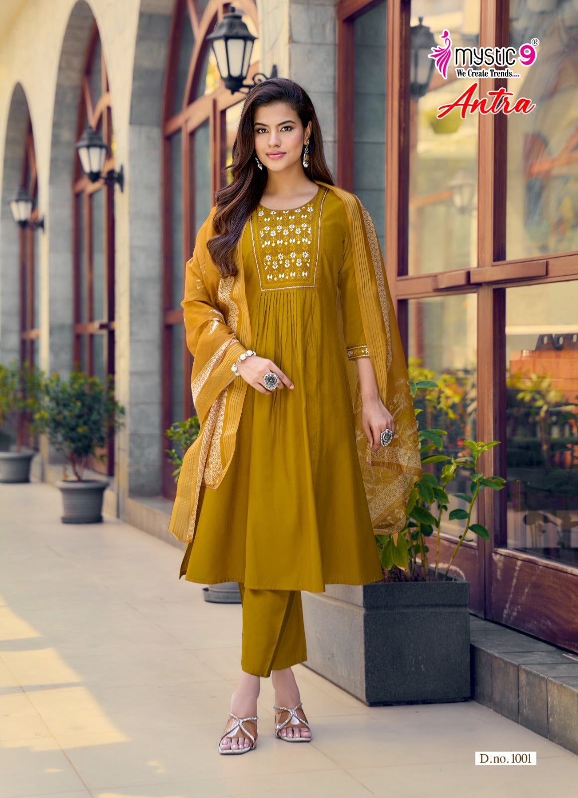Antra Vol 1 Mystic 9 Vertican Readymade Pant Style Suits Manufacturer India