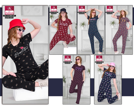 Anu Kasual Hosiery Co Ord Set Manufacturer India