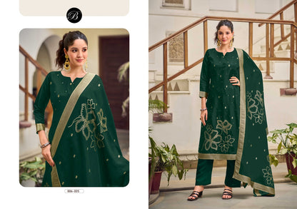 Anuja Vol 2 Belliza Designer Studio Silk Jacquard Karachi Salwar Suits Wholesale