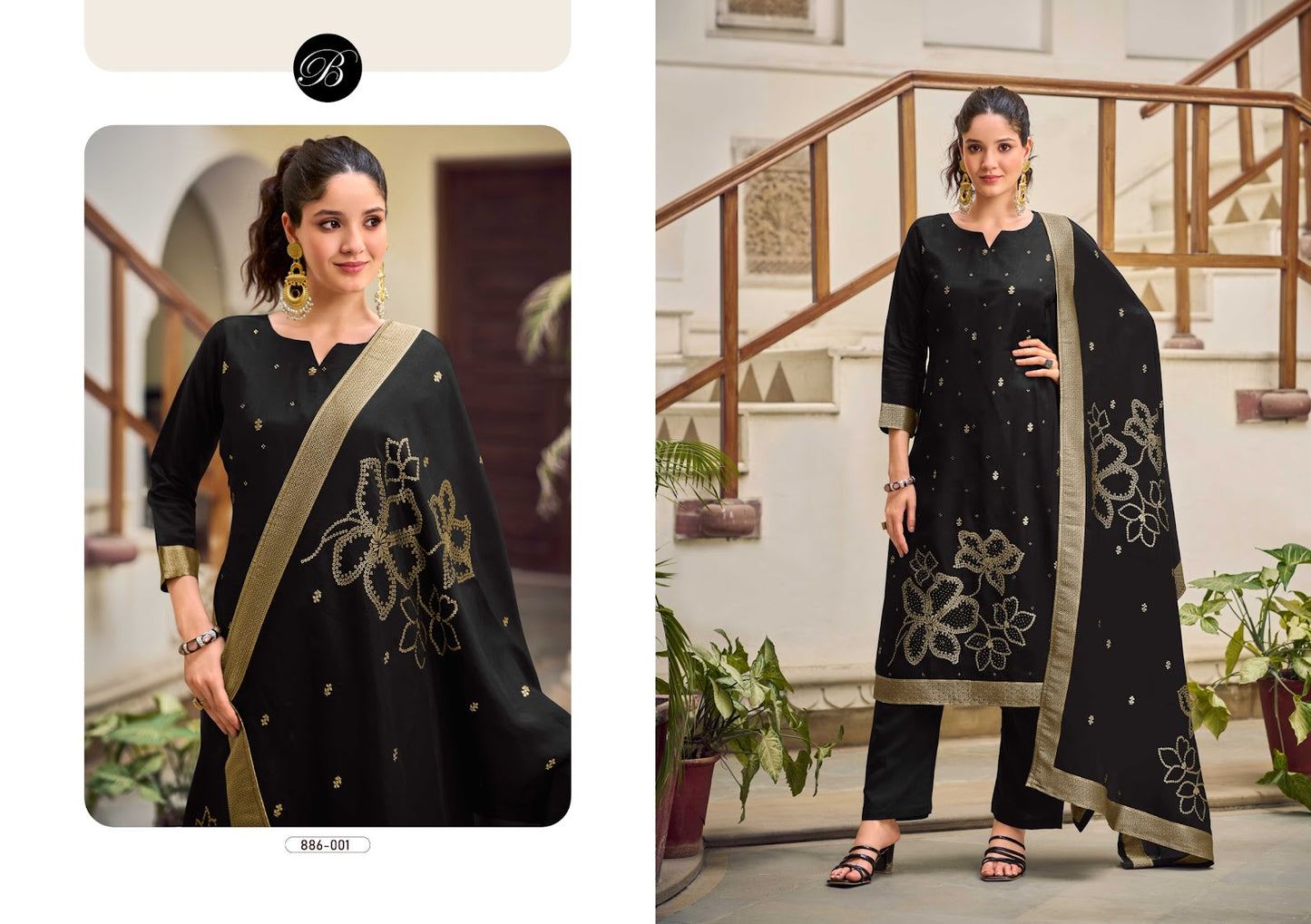 Anuja Vol 2 Belliza Designer Studio Silk Jacquard Karachi Salwar Suits Wholesale