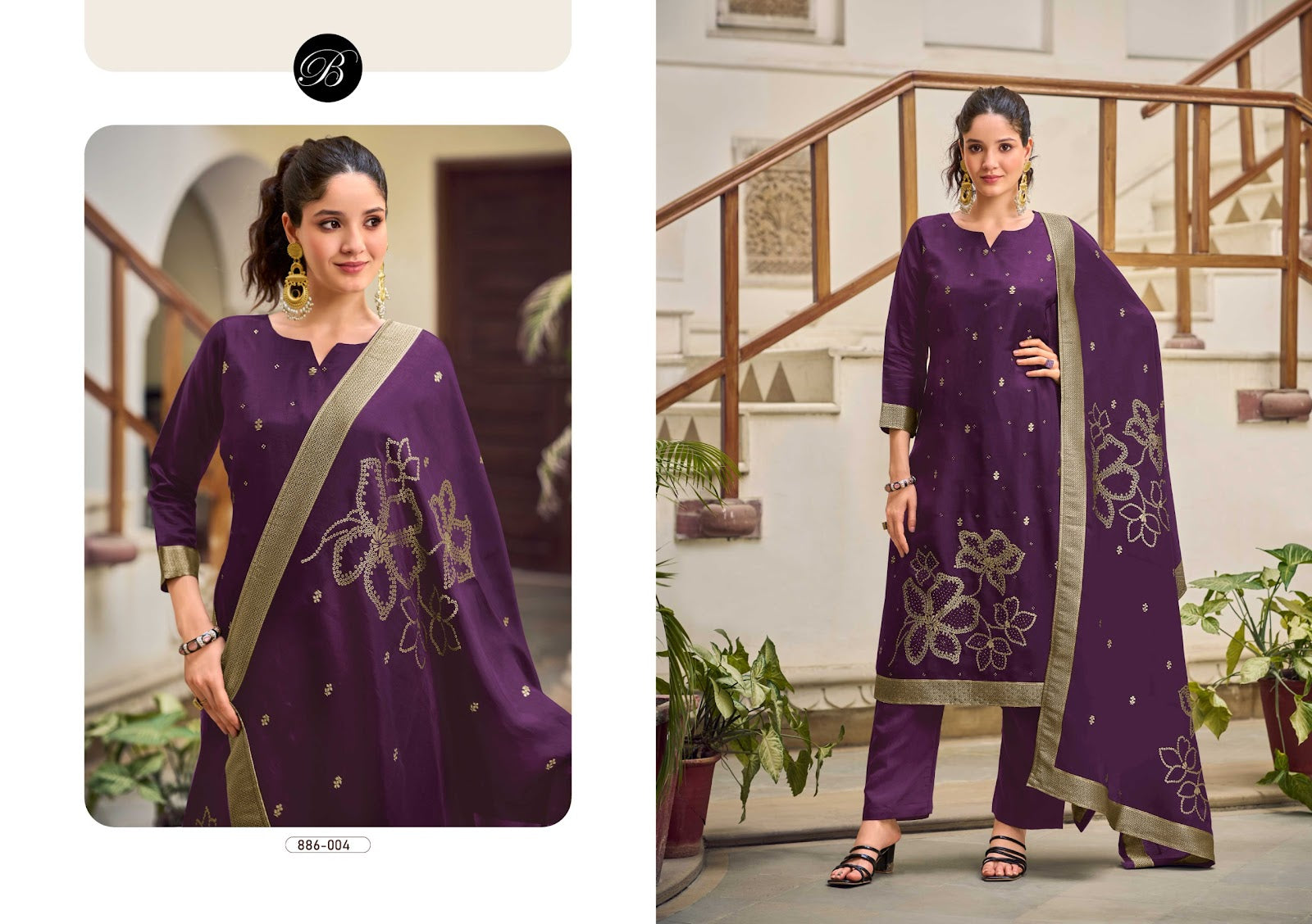 Anuja Vol 2 Belliza Designer Studio Silk Jacquard Karachi Salwar Suits Wholesale