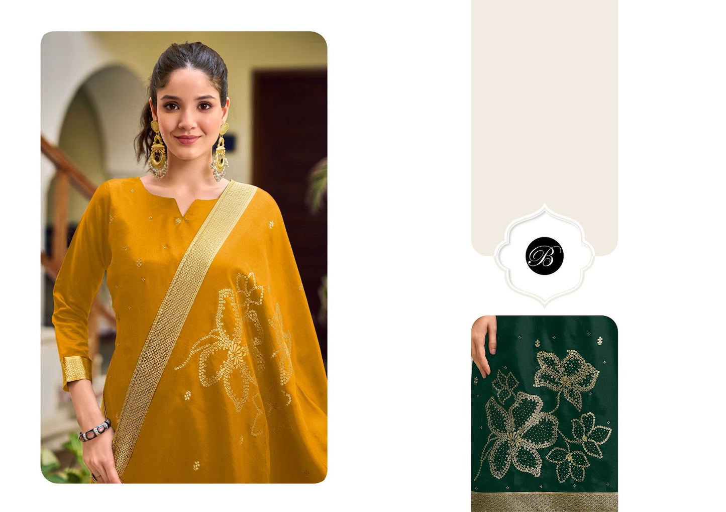 Anuja Vol 2 Belliza Designer Studio Silk Jacquard Karachi Salwar Suits Wholesale