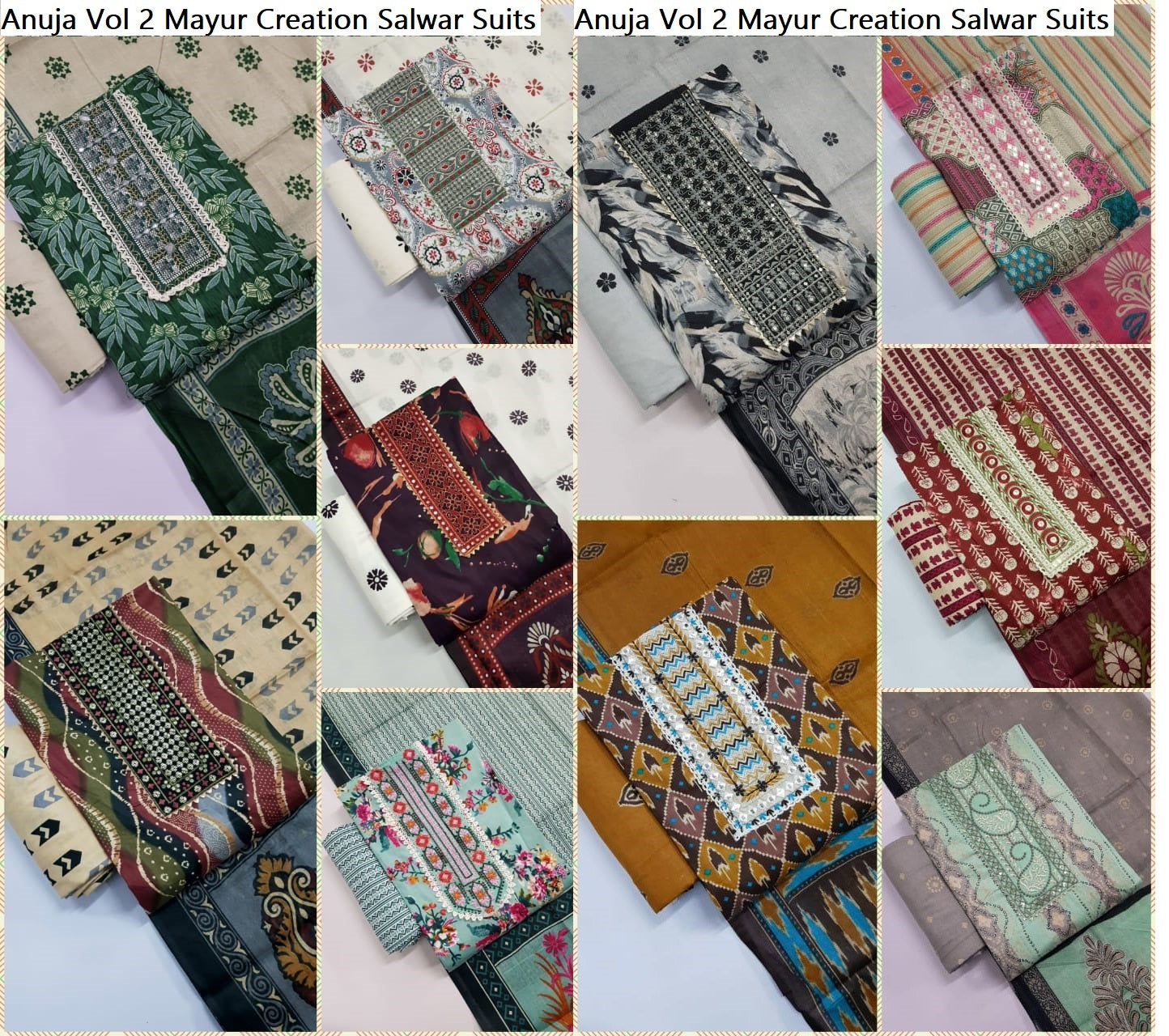 Anuja Vol 2 Mayur Creation Cotton Salwar Suits Exporter India