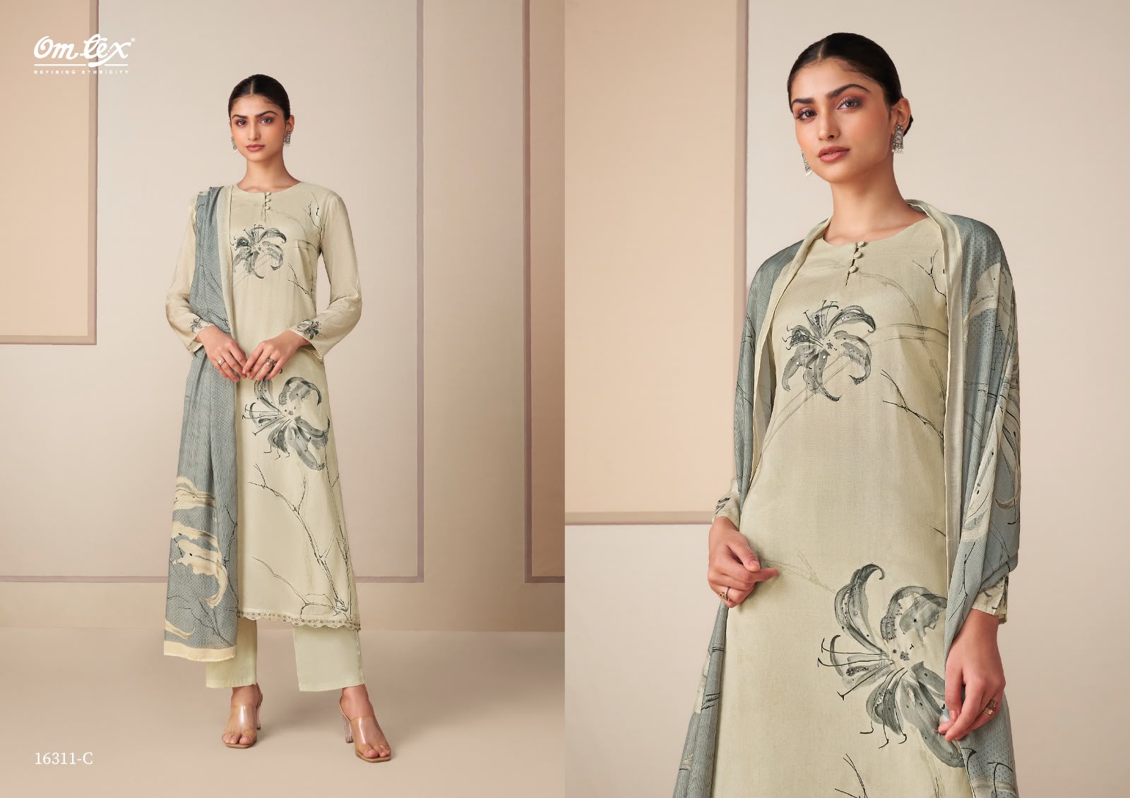 Anumati Omtex Muslin Pant Style Suits Manufacturer