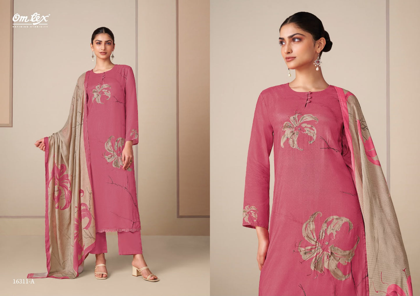 Anumati Omtex Muslin Pant Style Suits Manufacturer