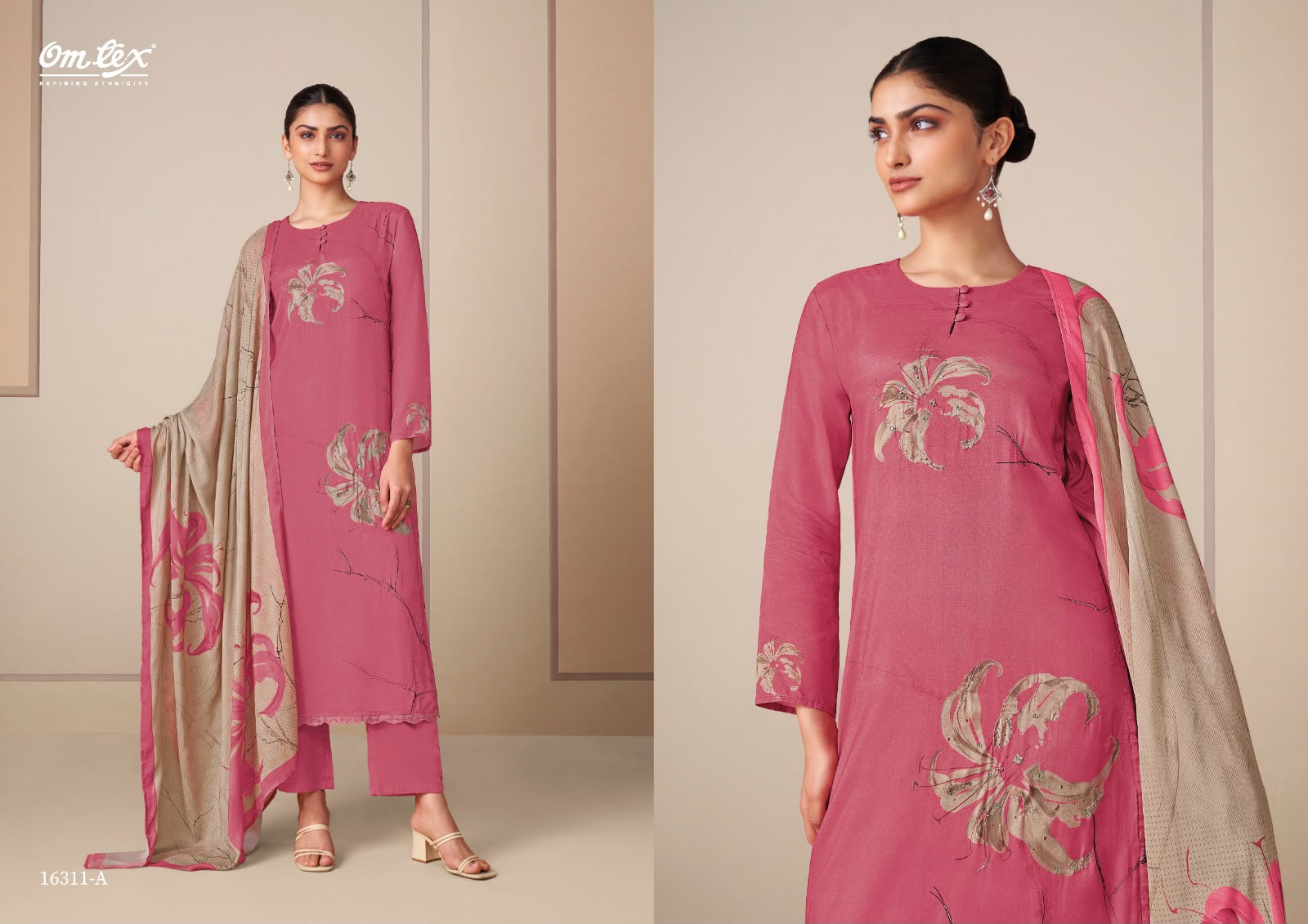 Anumati Omtex Muslin Pant Style Suits Manufacturer