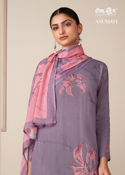 Anumati Omtex Muslin Pant Style Suits Manufacturer