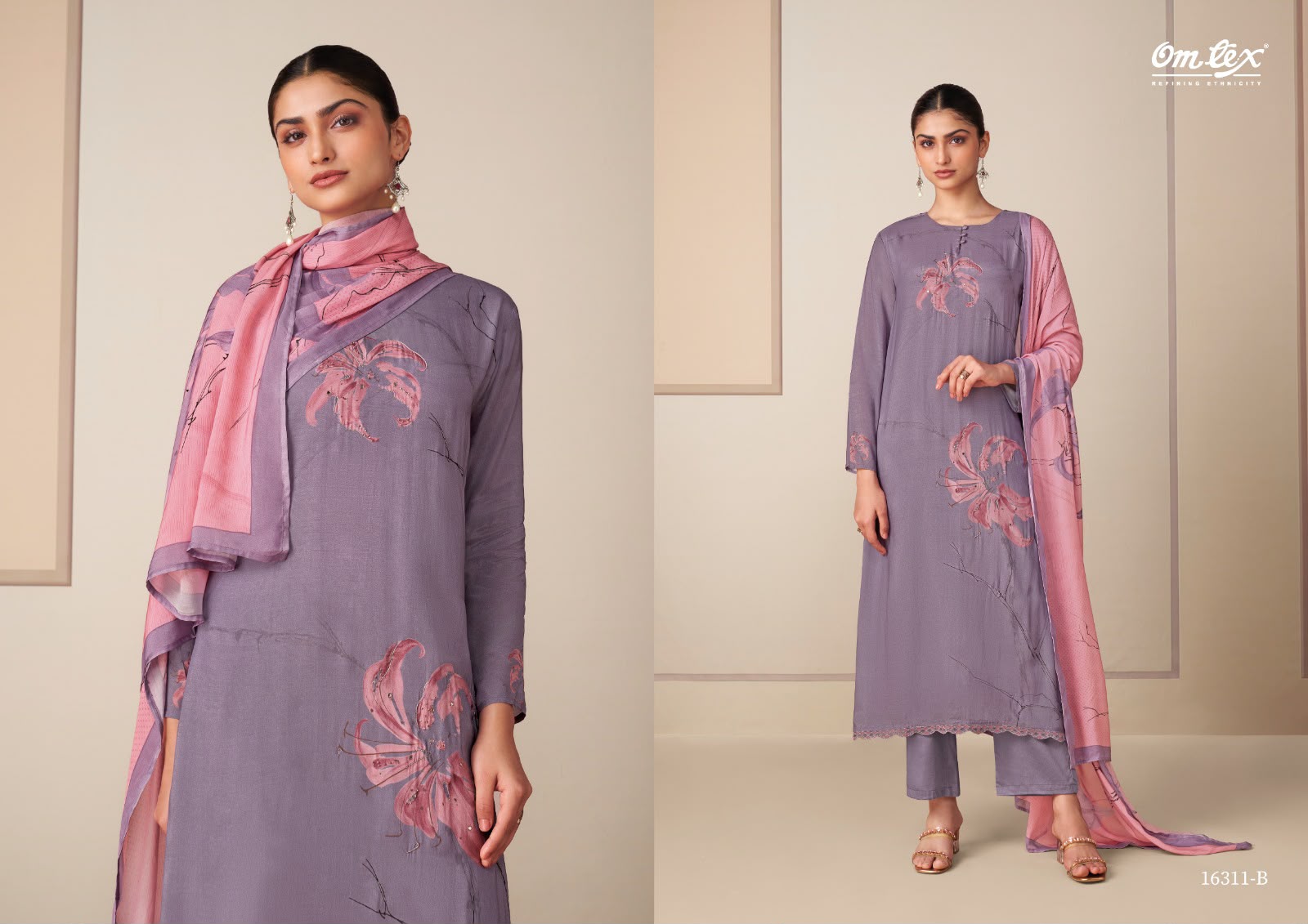 Anumati Omtex Muslin Pant Style Suits Manufacturer