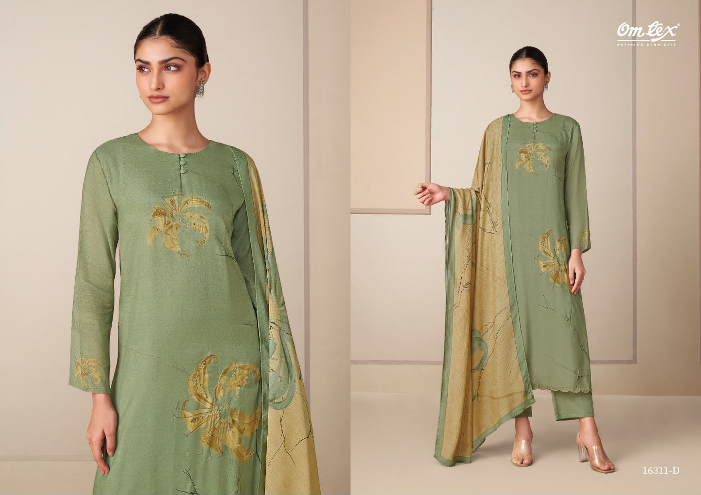 Anumati Omtex Muslin Pant Style Suits Manufacturer