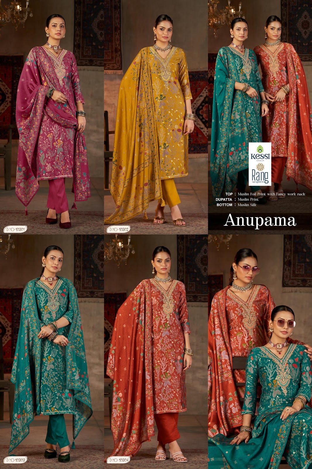 Anupama Kessi Rang Muslin Pant Style Suits Exporter India