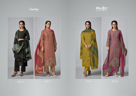 Anupriya 6751 Omtex Silk Pant Style Suits Wholesale Price