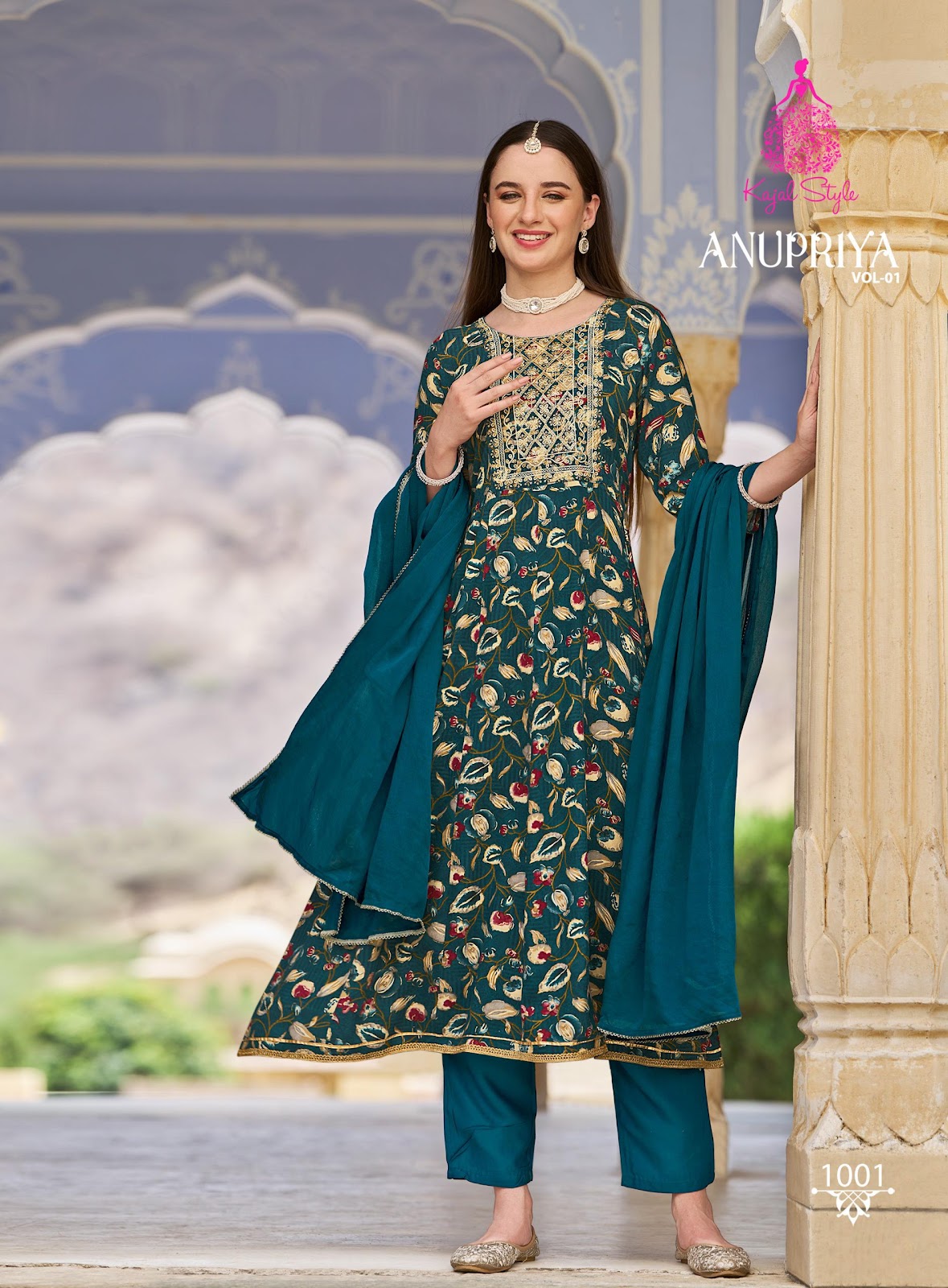 Anupriya Vol 1 Kajal Style Heavy Rayon Pant Style Suits Wholesaler
