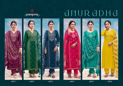 Anuradha Rangoon Rayon Readymade Pant Style Suits Wholesaler