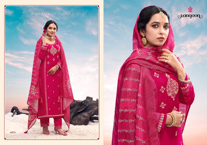 Anuradha Rangoon Rayon Readymade Pant Style Suits Wholesaler