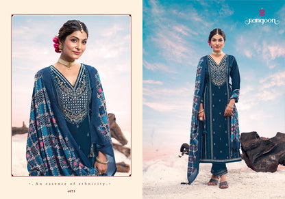 Anuradha Rangoon Rayon Readymade Pant Style Suits Wholesaler