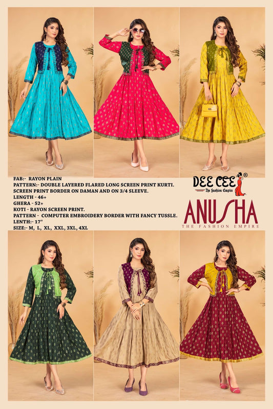 Anusha Deecee Rayon Kurti Jacket Set Wholesale Price