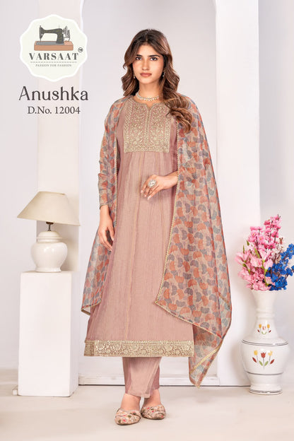 Anushka Varsaat Salsa Silk Readymade Anarkali Suits Supplier