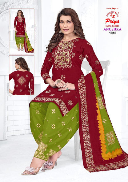 Anushka Vol 1 Js Priya Cotton Dress Material Exporter Ahmedabad
