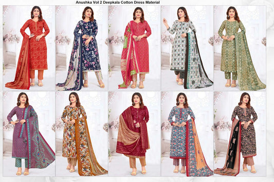 Anushka Vol 2 Deepkala Cotton Dress Material Wholesale Price