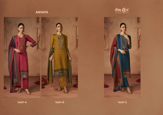 Anvaya Omtex Radiant Silk Pant Style Suits Wholesale Price