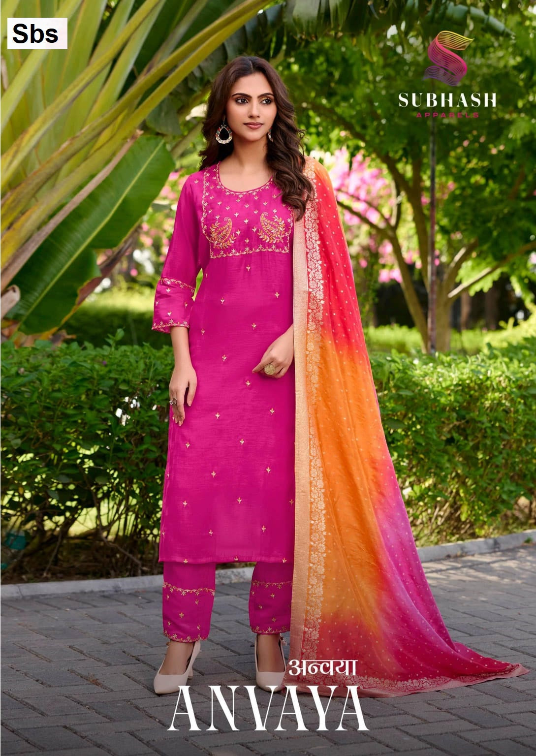 Anvaya Sbs Mal Chanderi Readymade Pant Style Suits Wholesaler