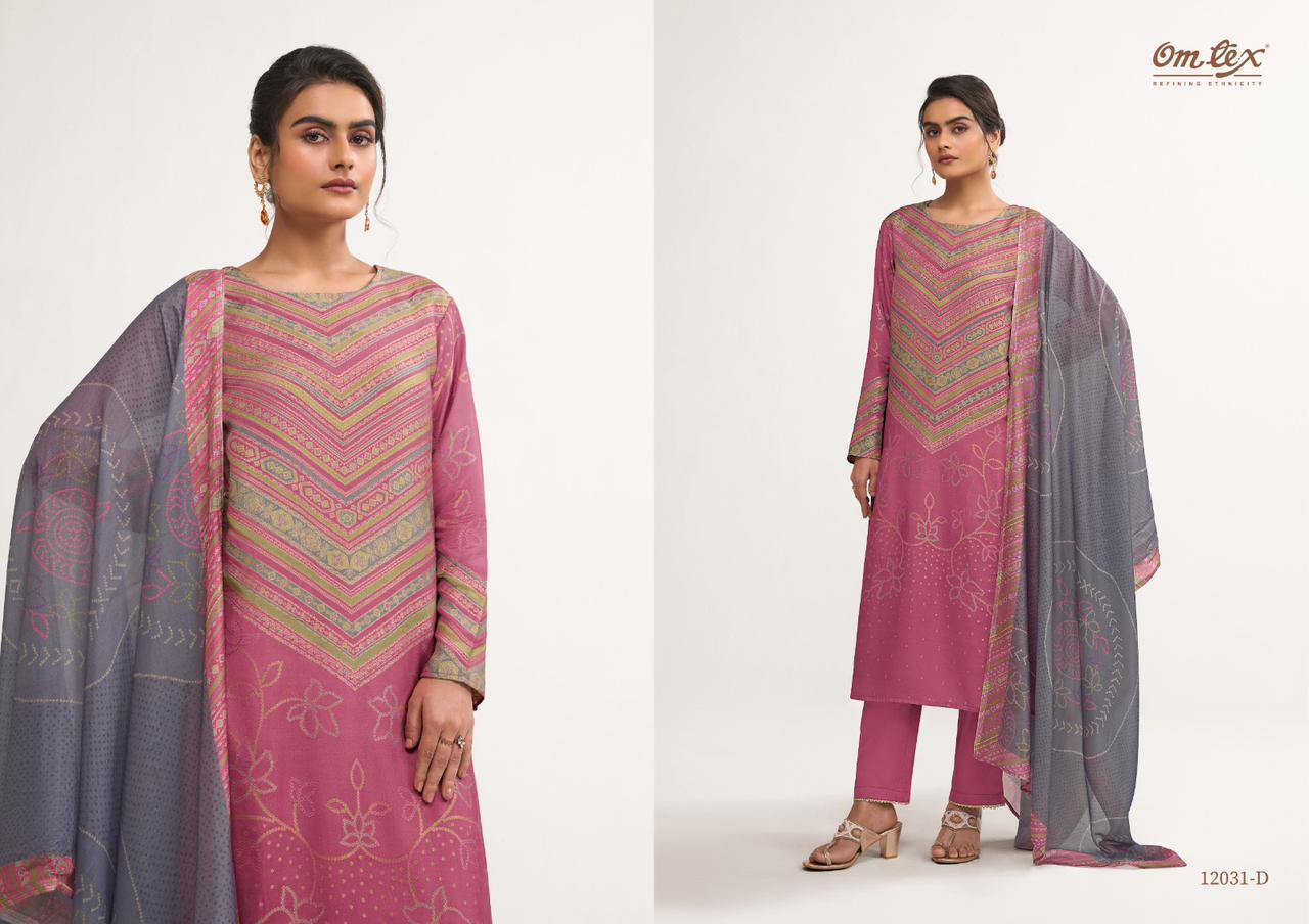 Anvee Omtex Muslin Jacquard Pant Style Suits Wholesale Price