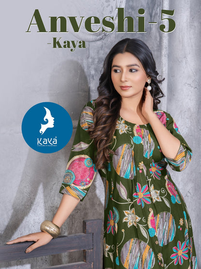 Anveshi 5 Kaya Vertican Kurti Pant Set Exporter