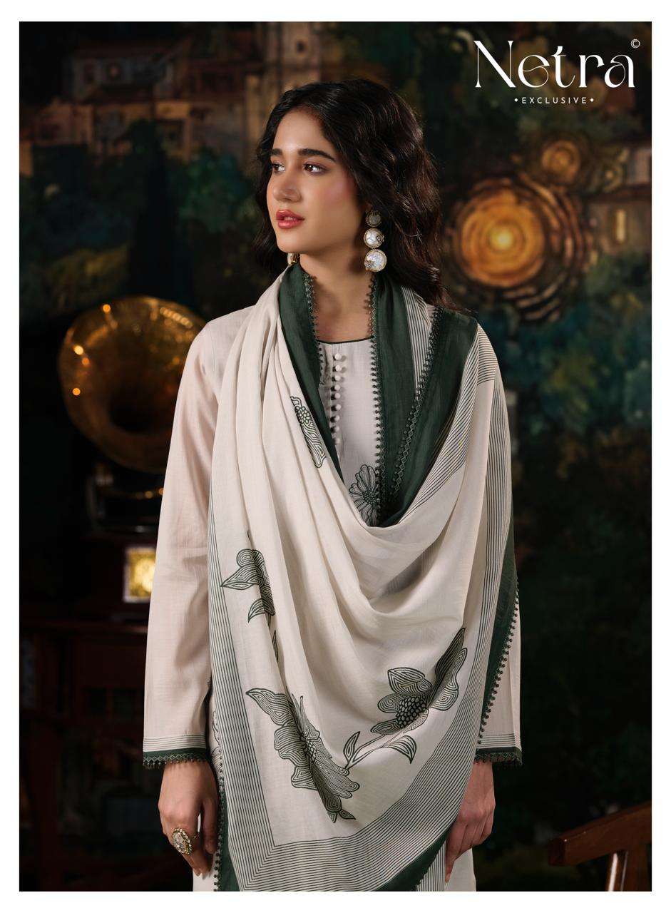 Anvi Netra Mul Chanderi Pant Style Suits Supplier Gujarat