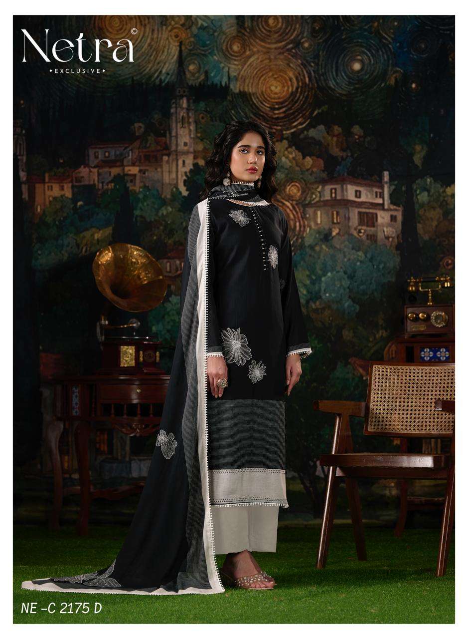 Anvi Netra Mul Chanderi Pant Style Suits Supplier Gujarat