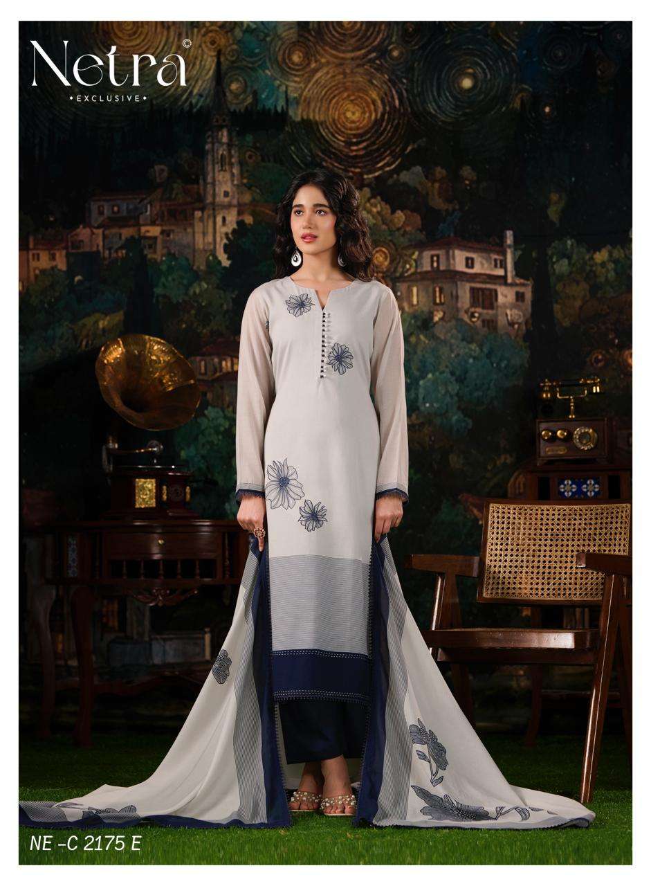 Anvi Netra Mul Chanderi Pant Style Suits Supplier Gujarat
