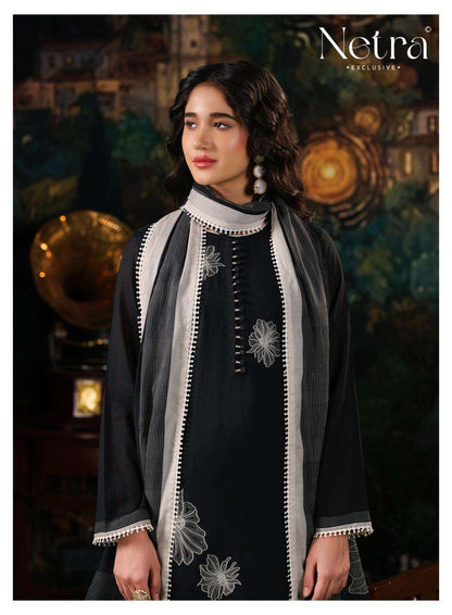 Anvi Netra Mul Chanderi Pant Style Suits Supplier Gujarat