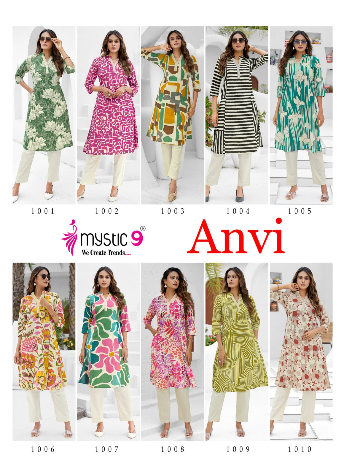Anvi Vol 1 Mystic 9 Cotton Kurti Pant Set Supplier Gujarat