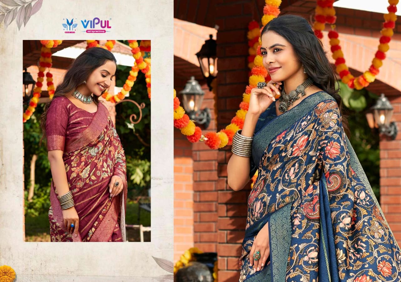 Anvi Vol 3 Vipul Soft Silk Sarees Exporter India