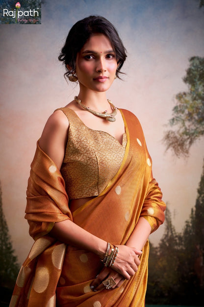 Anvika Doller Silk Rajpath Tissue Silk Sarees Supplier Ahmedabad