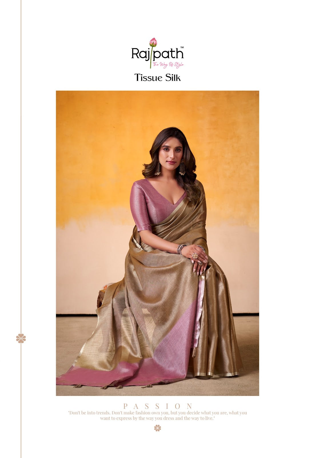Anvika Light Edition Rajpath Tissue Silk Sarees Exporter India