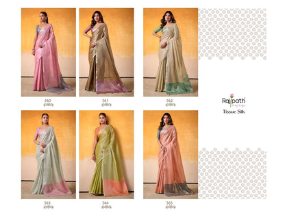 Anvika Light Edition Rajpath Tissue Silk Sarees Exporter India