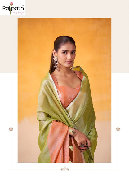 Anvika Light Edition Rajpath Tissue Silk Sarees Exporter India