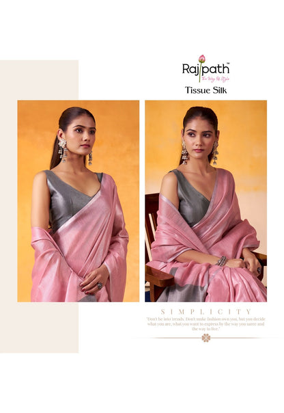 Anvika Light Edition Rajpath Tissue Silk Sarees Exporter India