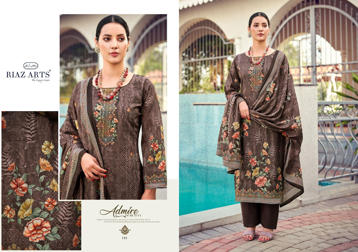 Anvika Riaz Art Cotton Karachi Salwar Suits Wholesaler Gujarat